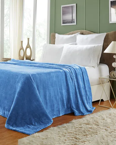 Superior Fleece Microfiber Throw In Blue