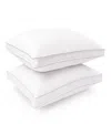 Superior Gusseted 2-pack Pillows, King In White-grey