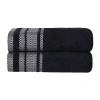 Superior Hays Collection | 100% Cotton 2-pc. Bath Sheet In Black
