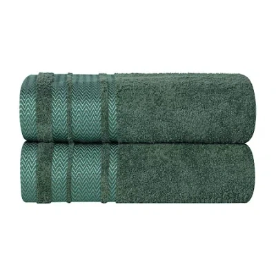 Superior Hays Collection | 100% Cotton 2-pc. Bath Sheet In Green
