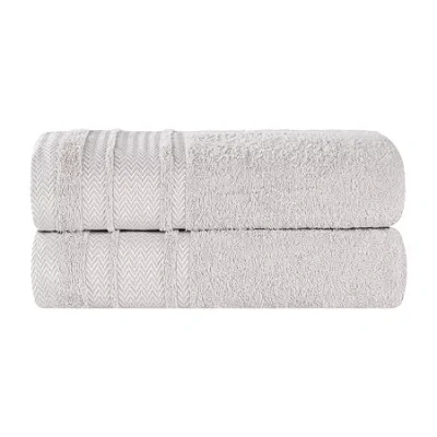 Superior Hays Collection | 100% Cotton 2-pc. Bath Sheet In Silver