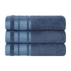 Superior Hays Collection | 100% Cotton 3-pc. Quick Dry Bath Towel In Blue