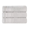 Superior Hays Collection | 100% Cotton 3-pc. Quick Dry Bath Towel In Silver