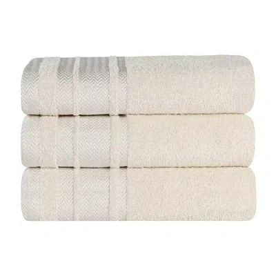 Superior Hays Collection | 100% Cotton 3-pc. Quick Dry Bath Towel In White