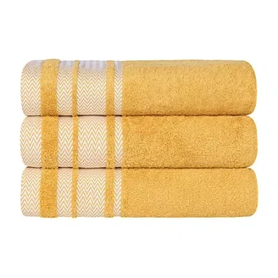 Superior Hays Collection | 100% Cotton 3-pc. Quick Dry Bath Towel In Yellow
