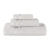 Superior Hays Collection | 100% Cotton 3-pc. Quick Dry Solid Bath Towel Set In Silver