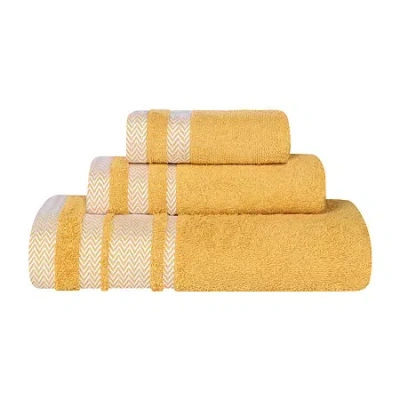 Superior Hays Collection | 100% Cotton 3-pc. Quick Dry Solid Bath Towel Set In Yellow