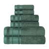 Superior Hays Collection | 100% Cotton 6-pc. Quick Dry Solid Bath Towel Set In Green
