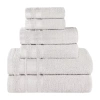 Superior Hays Collection | 100% Cotton 6-pc. Quick Dry Solid Bath Towel Set In Silver