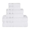 Superior Hays Collection | 100% Cotton 6-pc. Quick Dry Solid Bath Towel Set In White
