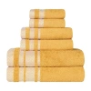 Superior Hays Collection | 100% Cotton 6-pc. Quick Dry Solid Bath Towel Set In Yellow