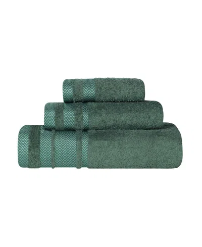 Superior Hays Cotton Absorbent Quick Dry 3-piece Towel Set In Green