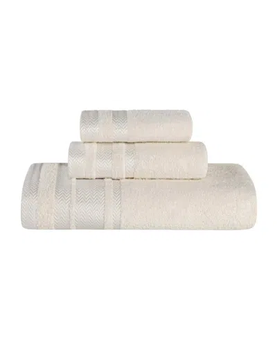 Superior Hays Cotton Absorbent Quick Dry 3-piece Towel Set In Ivory
