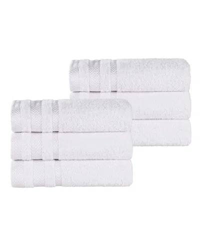 Superior Hays Cotton Absorbent Quick Dry 6-piece Hand Towel Set In White