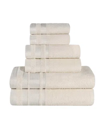 Superior Hays Cotton Absorbent Quick Dry 6-piece Towel Set In Brown