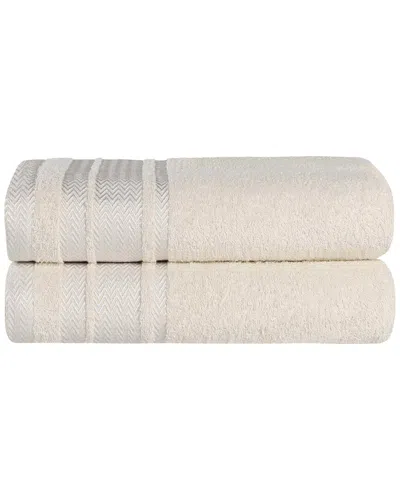 Superior Hays Cotton Solid Absorbent Medium Weight Bath Towels Set In Multi