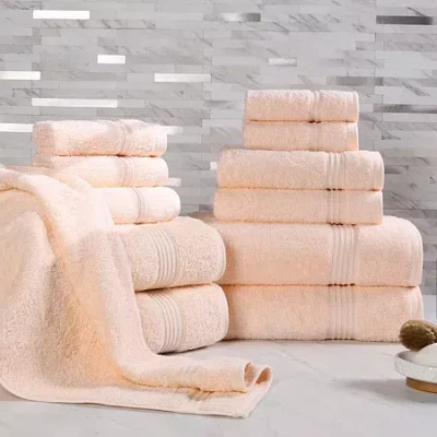 Superior Heritage Collection | 100% Egyptian Cotton 12-pc. Quick Dry Solid Bath Towel Set In Pink