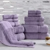 Superior Heritage Collection | 100% Egyptian Cotton 12-pc. Quick Dry Solid Bath Towel Set In Purple