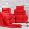 Superior Heritage Collection | 100% Egyptian Cotton 12-pc. Quick Dry Solid Bath Towel Set In Red