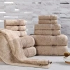 Superior Heritage Collection | 100% Egyptian Cotton 12-pc. Quick Dry Solid Bath Towel Set In Sand