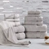 Superior Heritage Collection | 100% Egyptian Cotton 12-pc. Quick Dry Solid Bath Towel Set In Silver