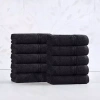 Superior Heritage Collection | 100% Egyptian Cotton 12-pc. Quick Dry Washcloth In Black