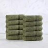 Superior Heritage Collection | 100% Egyptian Cotton 12-pc. Quick Dry Washcloth In Green