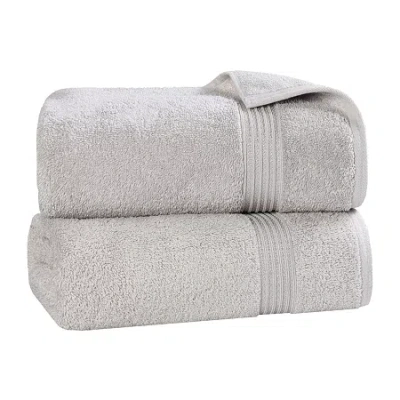 Superior Heritage Collection | 100% Egyptian Cotton 2-pc. Bath Sheet In Silver