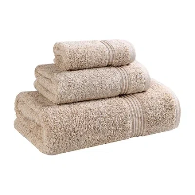 Superior Heritage Collection | 100% Egyptian Cotton 3-pc. Quick Dry Solid Bath Towel Set In Sand