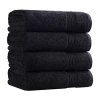 Superior Heritage Collection | 100% Egyptian Cotton 4-pc. Quick Dry Bath Towel In Black