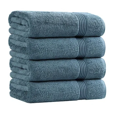 Superior Heritage Collection | 100% Egyptian Cotton 4-pc. Quick Dry Bath Towel In Blue