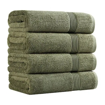 Superior Heritage Collection | 100% Egyptian Cotton 4-pc. Quick Dry Bath Towel In Green