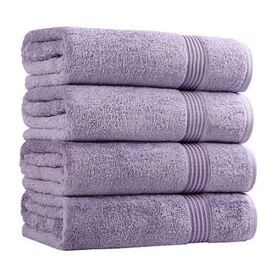 Superior Heritage Collection | 100% Egyptian Cotton 4-pc. Quick Dry Bath Towel In Purple