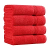 Superior Heritage Collection | 100% Egyptian Cotton 4-pc. Quick Dry Bath Towel In Red