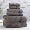 Superior Heritage Collection | 100% Egyptian Cotton 6-pc. Quick Dry Solid Bath Towel Set In Black