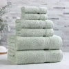 Superior Heritage Collection | 100% Egyptian Cotton 6-pc. Quick Dry Solid Bath Towel Set In Green