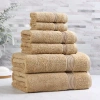 Superior Heritage Collection | 100% Egyptian Cotton 6-pc. Quick Dry Solid Bath Towel Set In Sand