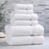 Superior Heritage Collection | 100% Egyptian Cotton 6-pc. Quick Dry Solid Bath Towel Set In White