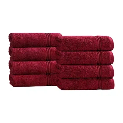 Superior Heritage Collection | 100% Egyptian Cotton 6-pc. Solid Hand Towel In Red