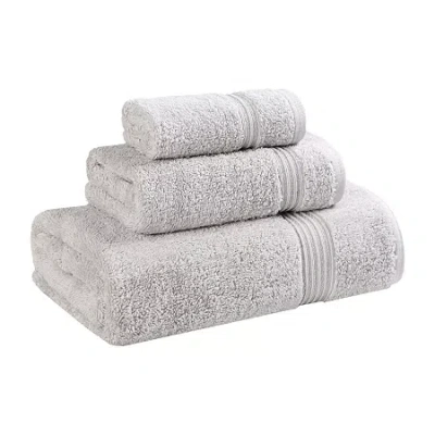 Superior Heritage Collection | Luxury Egyptian Cotton 3-pc. Quick Dry Solid Bath Towel Set In Gray
