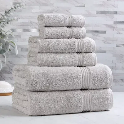 Superior Heritage Collection | Luxury Egyptian Cotton 6-pc. Quick Dry Solid Bath Towel Set In White