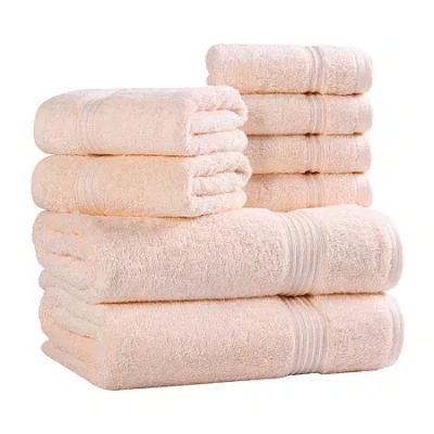 Superior Heritage Collection | Luxury Egyptian Cotton 8-pc. Quick Dry Bath Towel Set In Pink