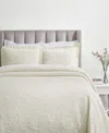 Superior Hibiscus Cotton Matelasse Woven 3-pc. Bedspread Set, California King In White