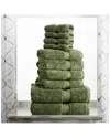 Superior Highly Absorbent 10pc Ultra Plush Towel Set In Forest Green