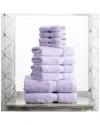 Superior Highly Absorbent 10pc Ultra Plush Towel Set In Purple
