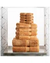 Superior Highly Absorbent 10pc Ultra Plush Towel Set In Rust