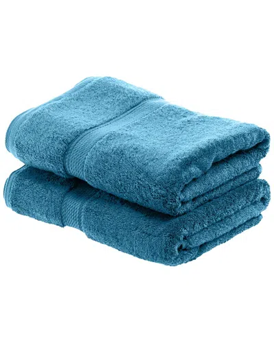 Superior Highly Absorbent 2pc Ultra Plush Bath Egyptian Cotton Towel Set In Blue