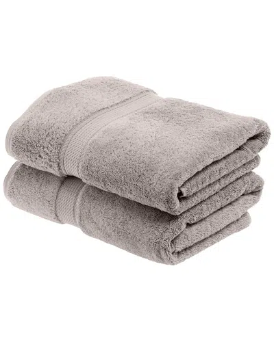 Superior Highly Absorbent 2pc Ultra Plush Bath Towel Set In Silver