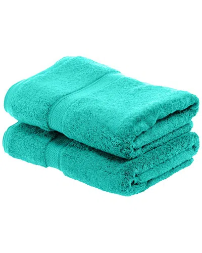 Superior Highly Absorbent 2pc Ultra Plush Bath Egyptian Cotton Towel Set In Blue