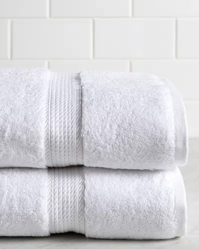 Superior Highly Absorbent 2pc Ultra Plush Bath Egyptian Cotton Towel Set In White
